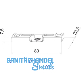 MACO Kippschlie�teil PVC Bodenschwelle MAICO TRANSIT FT 24 mm universal silber
