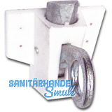 Oberlichtschnapper KU, Zamakfalle, Hebel Stahl, Geh�use Kunststoff wei�