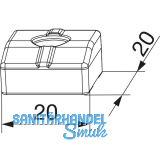 MACO Auflauf f�r Bodenschwelle, Fl�gelteil 10L, perlhellgrau RAL9022 (369789)