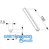 MACO MULTI-VENT Blendrahmendichtung Nutbreite 2,5-3,5 mm L=150 mm hellgrau