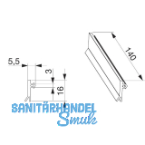 MACO MULTI-VENT Fl�geldichtung Nutbreite 2,5-3,5 mm L=140 mm hellgrau (468840)