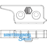 MACO MM Hebeteil 12L, Eurofalz 20mm, 9V, mit Positionszapfen 8x4, rechts, silber
