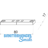 MACO Schlie�teil �ffnungsbegrenzung, 12L, Eurofalz 18 mm, H=5,5 mm, silber
