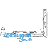 ROTO NT/NX Ecklager Designo K32 PROFINE 76/88 silber rechts