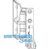 MACO Ecklager DT130 4/18 mm 130 kg silber rechts (55092)