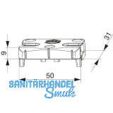 MACO Schlie�teil iS PVC 12/20-13, GEALAN/IVAPER/K�MMERLING, silber (96429)