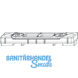 MACO Riegelschlie�teil Euronut 6/8/4, 2 Schlitze, 12L, + 1mm Anpr., silber