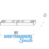 MACO Schlie�teil �ffnungsbegrenzung, 12L, Eurofalz 18 mm, H=6,5 mm, silber