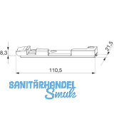 MACO Kippschlie�teil PVC 12/20-13, K�MMERLING, links, silber (33269)