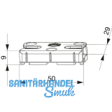 MACO Schlie�teil iS PVC 12/20-13, REHAU/OSMOPANE/VIVA PLAST, silber (96570)