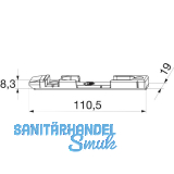 MACO Kippschlie�teil PVC 12/20- 9, TROCAL/TRYBA, links/rechts, silber (33851)