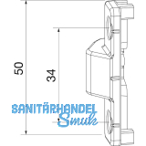 MACO Anpressverschluss verdeckt PVC Rahmenteil K�MMERLING Euro Futur silber
