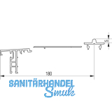 GU Thermostep 204 Trittschwellen-Set 5/180 L=5000 mm IV88-92 Alu silber