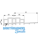 GU Thermostep 204 Aufsatzschiene 19/81 P1993, TS 88 mm, L=3300 mm