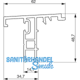 GU Thermostep 204 Wetterprofil 15 P1927, FA 28, L=6700 mm, Alu silber eloxiert