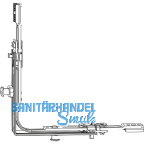 ROTO NT/NX Eckumlenkung f�r Bodenschwelle 2V Falzluft 10 mm silber