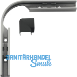 HAUTAU FL190 Eckumlenkung biegbar, 60-135�, Stahl verzinkt/Abdeckkappe schwarz