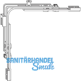 ROTO E-Tec Control NT/NX Eckumlenkung MVS Stulpfl�gel 1S-P Zapfen oben silber