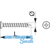 MACO Beschlagsschraube Holz/Kunststoff 4,2x40 mm Phillips Tricoat-Evo
