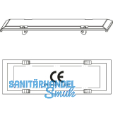 MACO Aufsteckteil f�r Getriebegeh�use CE-EN Aufdruck silber RAL 9022