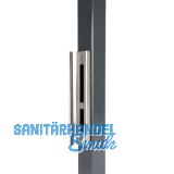 Schlie�blech mit Anschlag f�r Rohrrahmenschloss H-Metall, 270x56x10, Alu silber