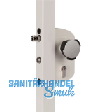 Gittertorschlossset LAKZ4i4i mit T�rknopf Kidloc, f�r 40 mm Profile, Alu RAL9005