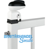 Gittertor-Schwimmbadtorschloss TWIST40, f�r 40mm Profile, inkl. Zylinder,RAL9005