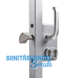 Schiebetorschloss LGKZ6060 D1L mit 2 Zylindern,f�r 60mm Vierkantrohr,Alu silber