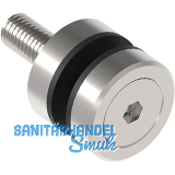 Glaspunkthalter f�r 8 - 18 mm Glas, sichtbar geschraubt, � 30 mm, Edelstahl V2A