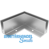 ECONOMY Au�enecke f�r Bodenprofil F-Form 0006, aufgesetzte Montage, silber