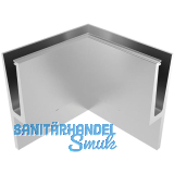 ECONOMY Innenecke f�r Bodenprofil h-Form 0011,vorgesetzte Montage, silber