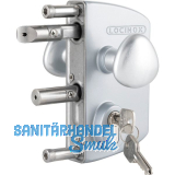 Gittertorschloss-Set LAKQ40U2L, PZW, f�r Vierkantrohr,inkl. Knopf, silberf�rbig