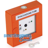 COMUNELLO RWA Feuertaster AF 220 VdS 24 V Aufputz Kunststoff orange RAL 2011