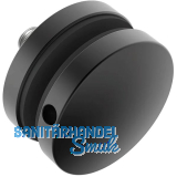 Glaspunkthalter f�r 8 - 17,52 mm, � 50 mm, Edelstahl schwarz matt RAL9005