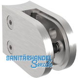 ECONOMY Glasklemmbeschlag f�r Rundrohr 42,4mm, rund, Edelstahl geschliffen V4A