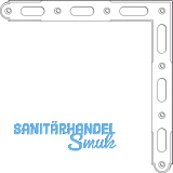 MACO RUSTICO Ladenzierwinkel BLR gleichschenkelig, 228 x 228 x 27 mm, schwarz