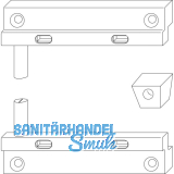 MACO RUSTICO Schlie�zapfenplatten-Garnitur R3, Ladenabstand 25 mm, schwarz