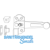 MACO RUSTICO Ladenmittelverschluss 1-flg. m. Arretierung, schwarz, rechts(14027)