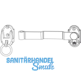 MACO RUSTICO Ladenmittelverschluss 2-flg. m. Hebel gekr�pft L=175mm, schwarz