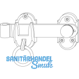 MACO RUSTICO Ladenmittelverschluss 2-flg. m. Hebel kurz L=125mm, schwarz (14216)