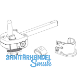 MACO RUSTICO Ladenrasthalter BLR, gerader Kloben, Gr. L140 , links, schwarz