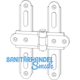MACO RUSTICO Ladenmittelkreuzband, Versatz 0-25mm, Abstand 13mm, schwarz