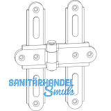 MACO RUSTICO Ladenmittelkreuzband, Versatz 0-25mm, Abstand 25mm, schwarz