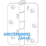 MACO RUSTICO Ladenmittelband gerade, Versatz 0 mm, f�r Faltl�den, schwarz