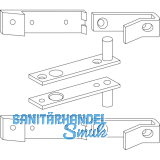 MACO RUSTICO Ladenverschlusshaken Drehpunkt innen f�r Faltl�den, schwarz (14206)