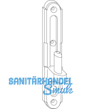MACO RUSTICO Ladenplattenkloben MV fl�chenb�ndig/gerade, B=25mm, schwarz (14076)