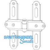 MACO RUSTICO Ladenmittelkreuzband, Versatz 0mm, Abstand 25mm, schwarz