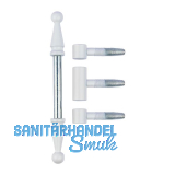 OTLAV Einbohrband mit Zierkopf Typ D13, Stahl wei� lackiert