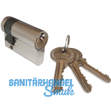 BKS Industriehalbzylinder PZ88 45 mm verschiedensperrend Messing vernickelt