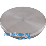 ECONOMY R�ndelkappe flach massiv, Rohr � 42,4 x 2 ,Edelstahl geschliffen V2A